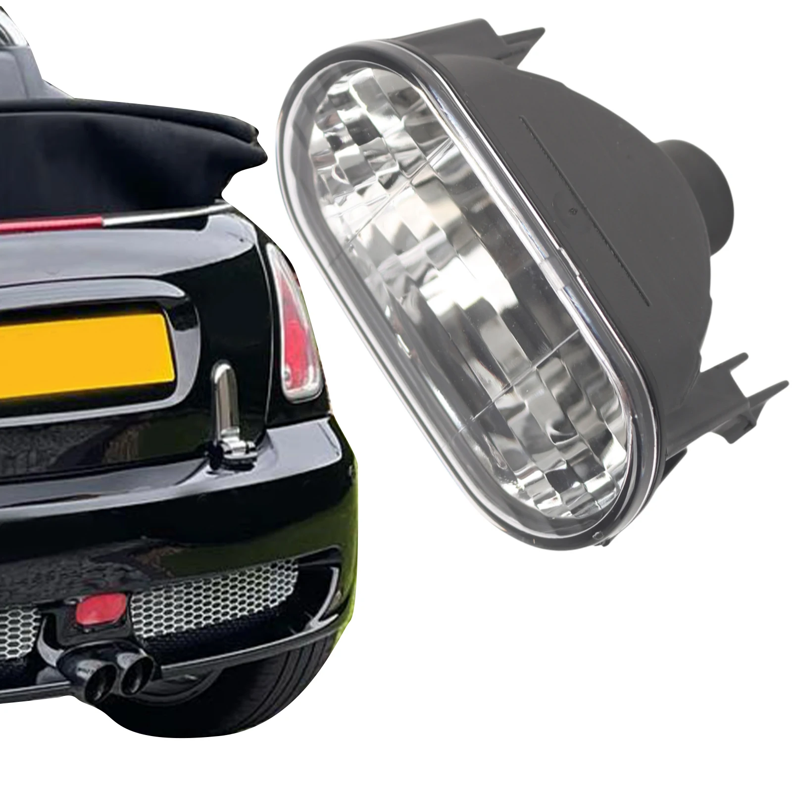 Center Rear Fog Lamp for Mini Cooper R50 R52 R53 White ABS Housing Direct Replacement 2004 2005 2006 2007 2008