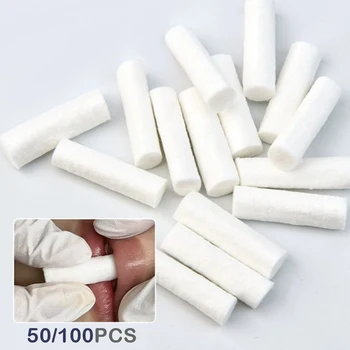 50/100PCS Einweg Lip Tattoo Haut Stretching Baumwolle Stick Mit Box Semi-Permanent Make-Up Lip Stickerei Erröten Recovery werkzeuge