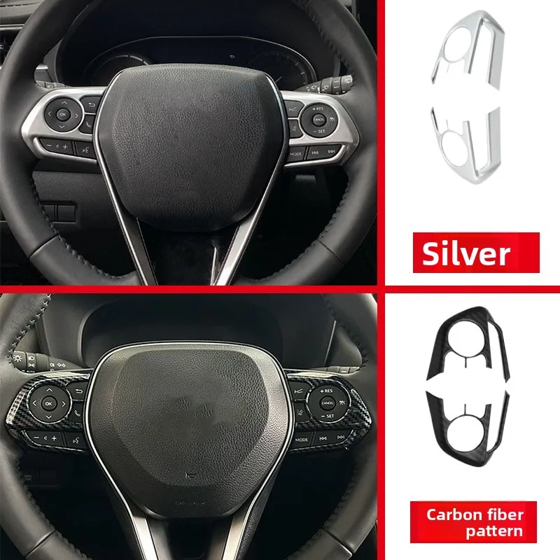 

For Toyota Corolla Avalon Camry RAV4 Harrier Venza Corolla Cross Car Steering Wheel Volume Switch Button Frame Cover Accessories