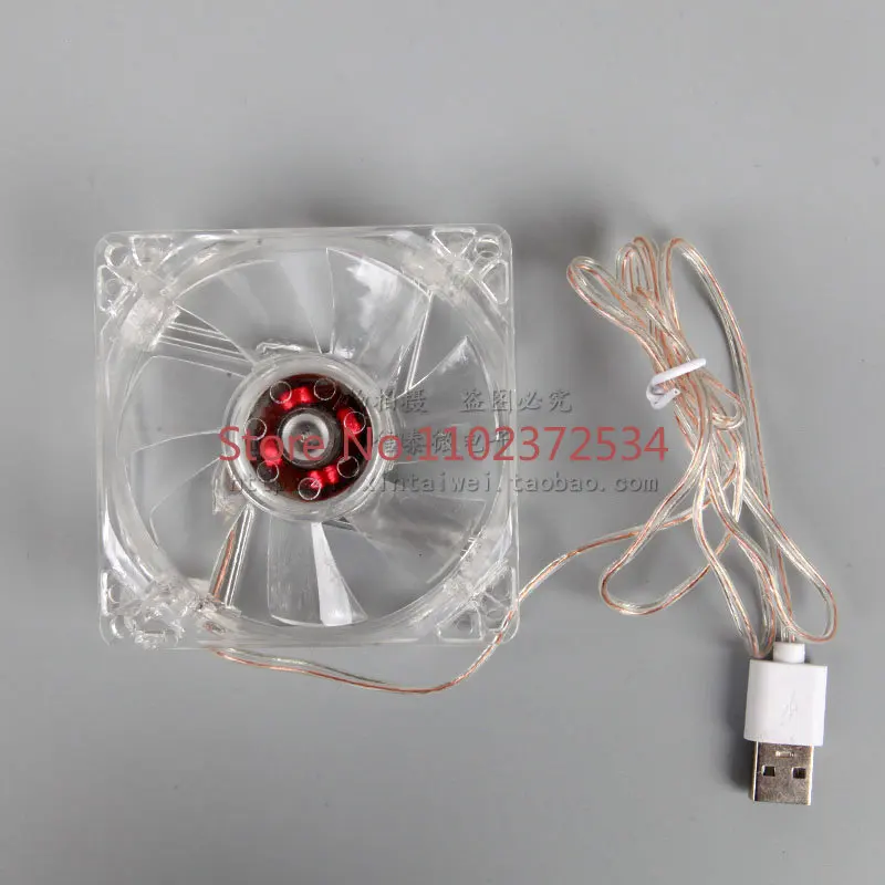 

10 pieces 5V Mini Silent USB Cooling Fan Fish Tank Cooling Router Set Top Box Cooling Fan 8CM Line Length 1m