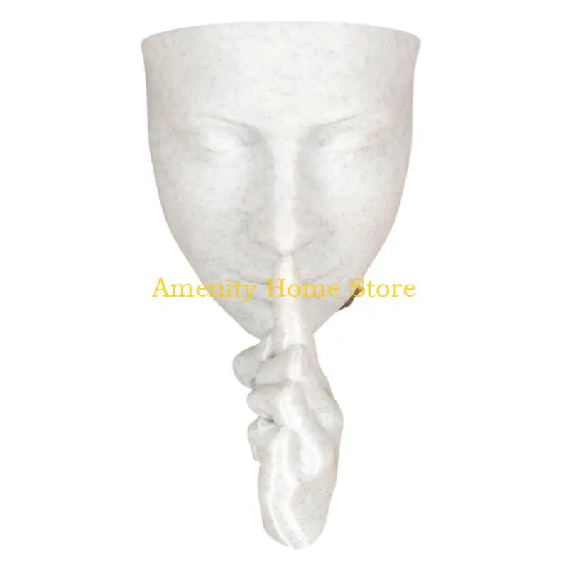 F26C Creative Wall Mounted Face Planter For Indoor Outdoor Garden Decoration