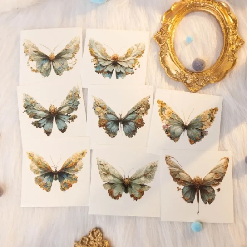 Shimmery Blue Butterfly Waterproof Temporary Tattoo Sticker - Unique Party & Holiday DIY Decorations, Fast Shipping