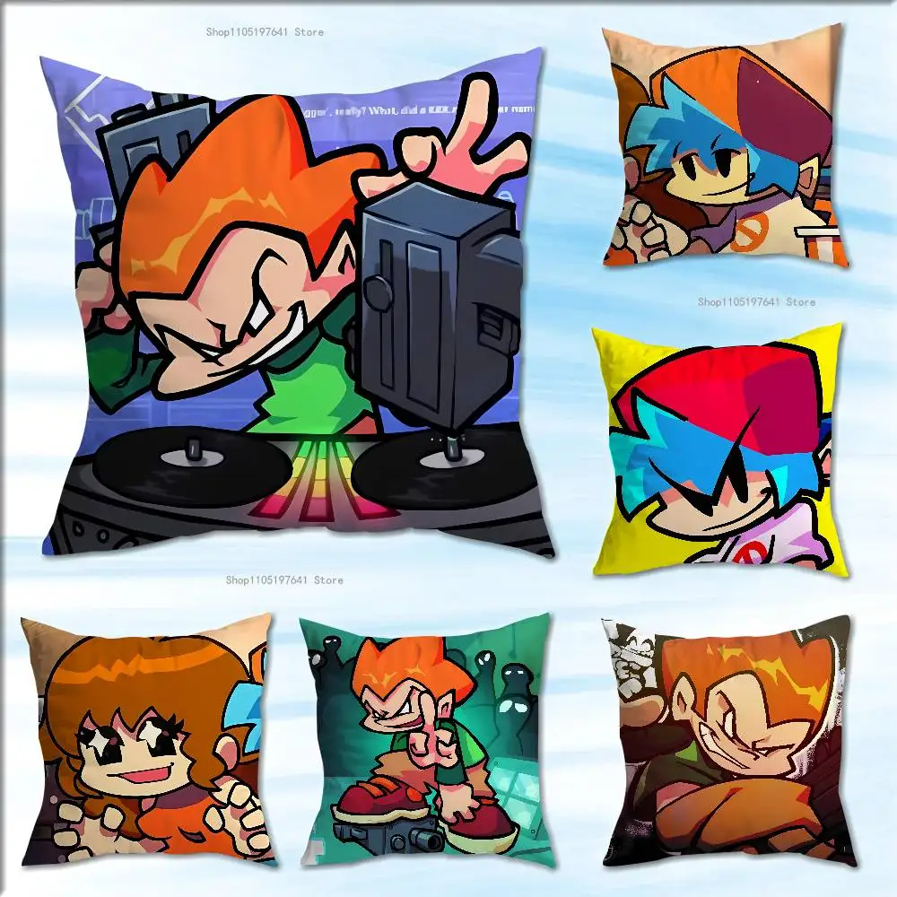 

Friday Night F-Funkin game Pillow Case For Sofa Decor Car Office Room Printing Cushion Cover Decorations and Protector