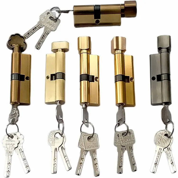 Lock Cylinder Family Anti-theft Door Cylinder Door, Lock Core Door Lock, Zinc Alloy Copper Alloy 68mm Lock Cylinder 3keys