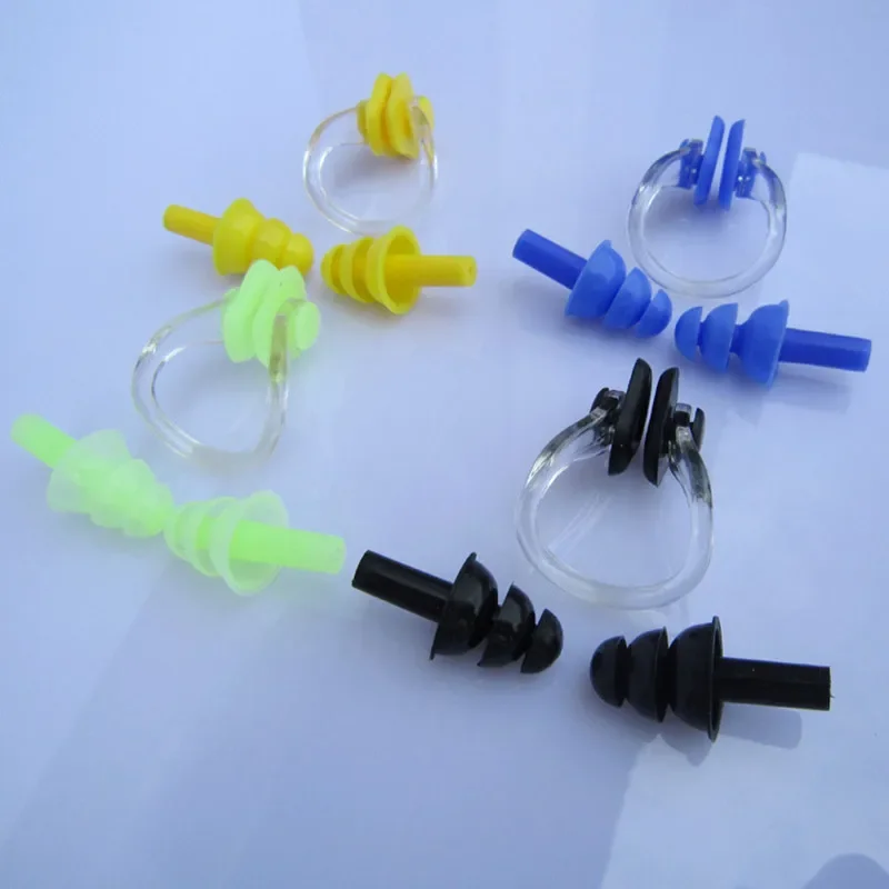 2pc Factory direct swimming nose clip nose clip earplug earplugs suit swim earplugs swimming pool accessories