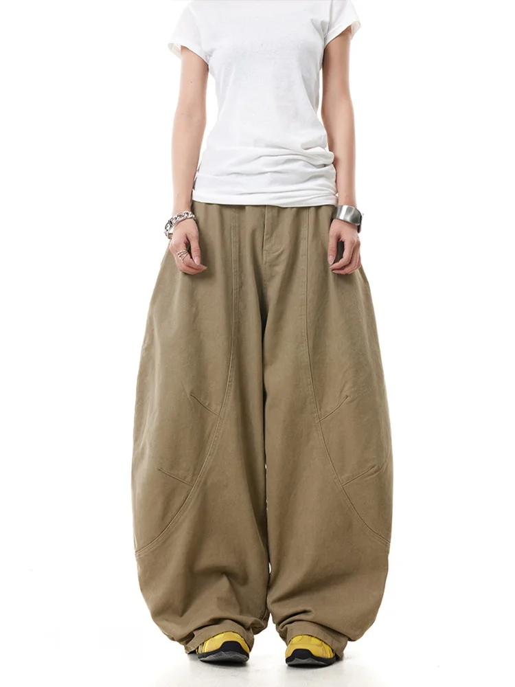 

Американские ретро-джинсы в уличном стиле для мужчин и женщин, повседневные универсальные широкие брюки-клеш с пэчворком для пар