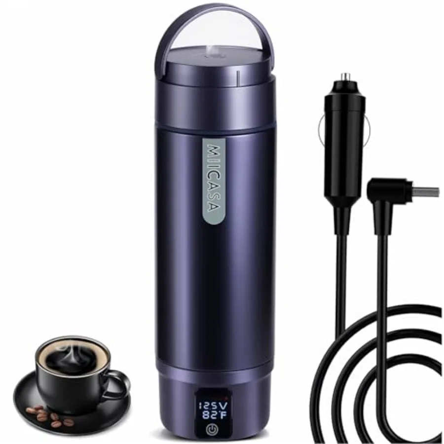 

Автомобильный электрический чайник-термос из нержавеющей стали с вакуумной изоляцией, 12В/24В, с 6 режимами температуры и автоматическим подогревом