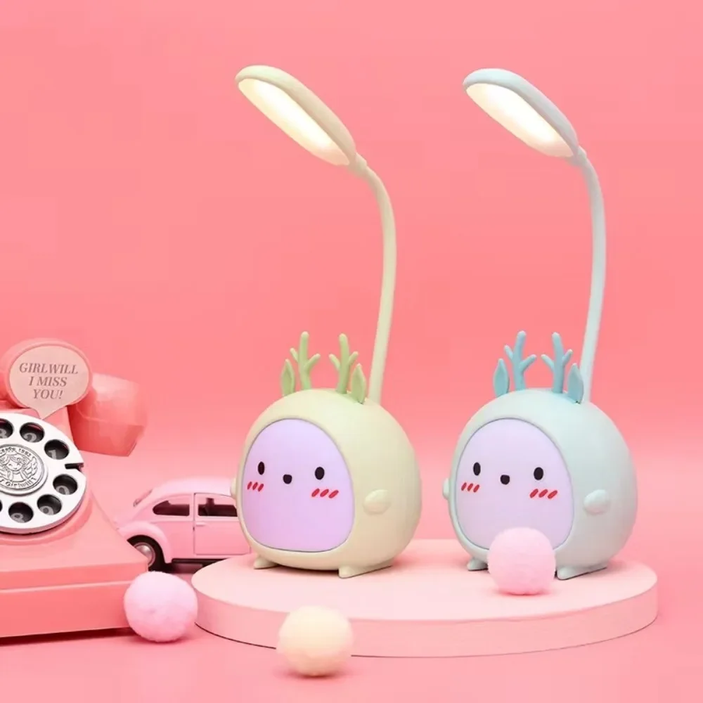 Reading Lamp USB LED Kawaii Deer Desk Lamp Children Eye Protection Table Lamp Cartoon Colorful Night Light