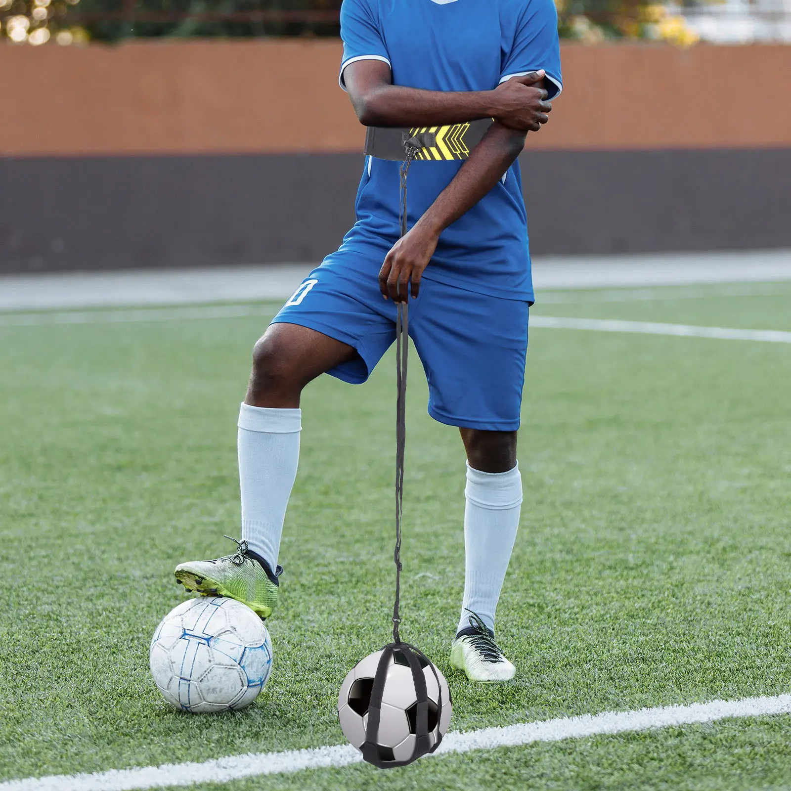 1Set Soccer Training Kick Trainer Neoprene Belt Bag Wear-Resistant Football Practice Equipment Portable Sports Training Aid