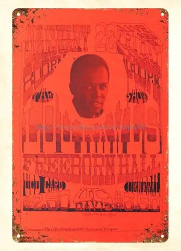 1968 Lou Rawls The Show Concert Poster metal tin sign hanging wall posters