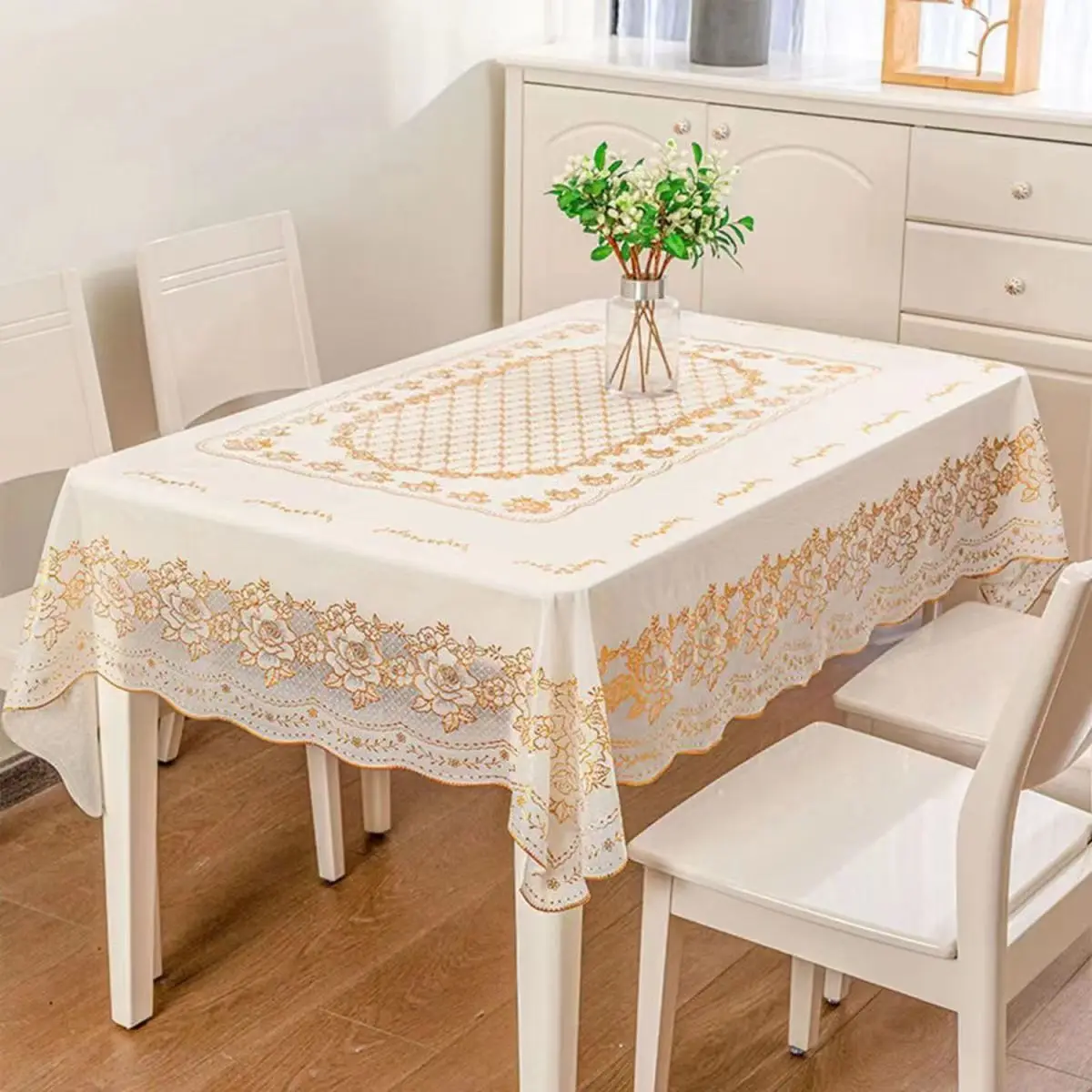 European Lace Table Cloth, Coffee Table Cloth, Dust Cover, Rich Jade, 130*180