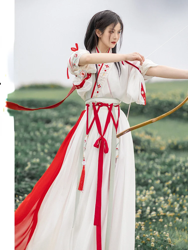 Modern Hanfu Women Chinese Traditional Dress Kimono Ancient Tang Dynasty Set Hanbok Cosplay Fairy Beautiful Red Girl Vestido