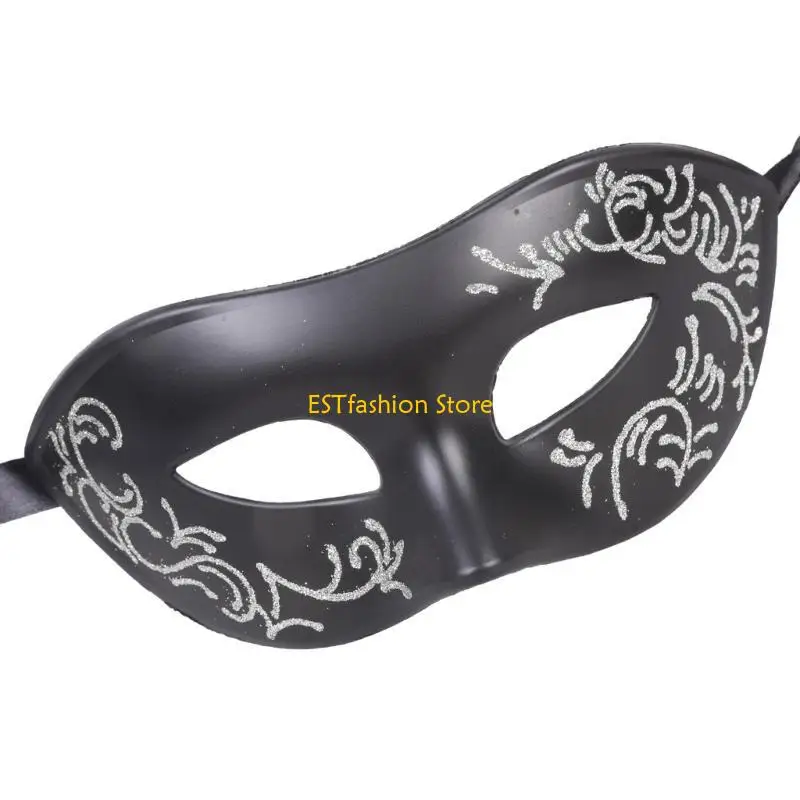 Y5GC Venetians Hand Painted Half Face Mask For Costume Parties Lightweight Durable Plastic Comfortable Fit Reusable Role