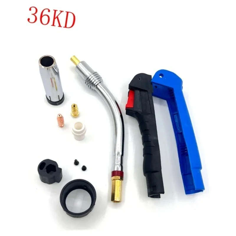 European Type MB 15AK 24KD 36KD MIG MAG Welding Torch Air Cooled Contact Tip Swan Neck Holder Gas Nozzle