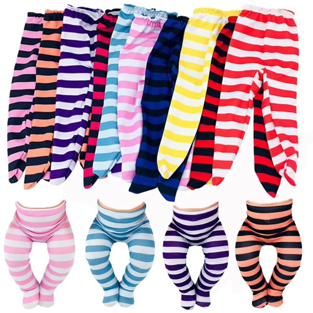 Multicolor Doll Stripes Tights Dolls Accessories Playing House Miniature Stockings Change Dressing Game for 18inch/43cm Doll