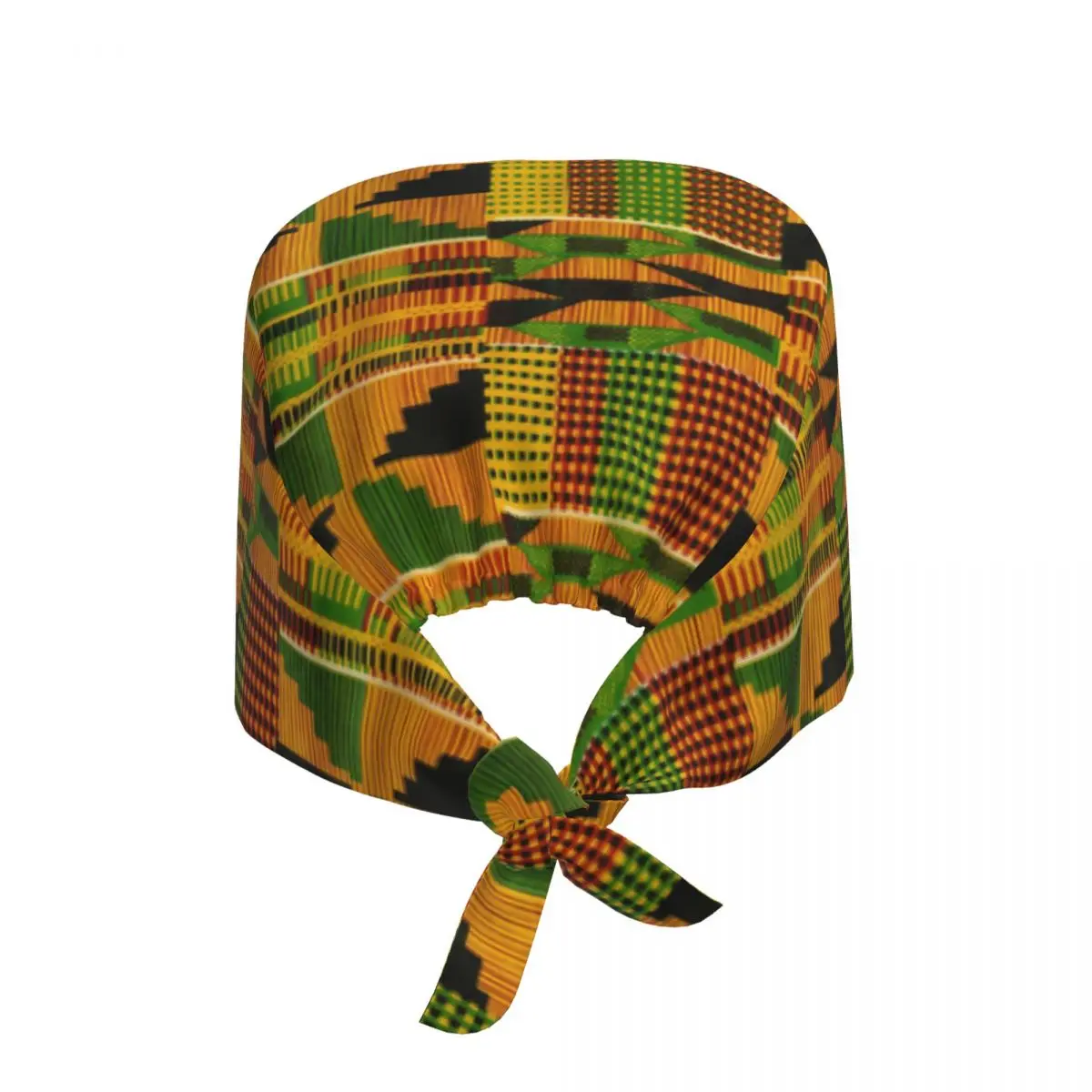 Custom African Kente Cloth Design Medical Staff Scrubs Hat Women Men Traditional Africa Ethnic Pattern For Chef Hat Scrub Caps