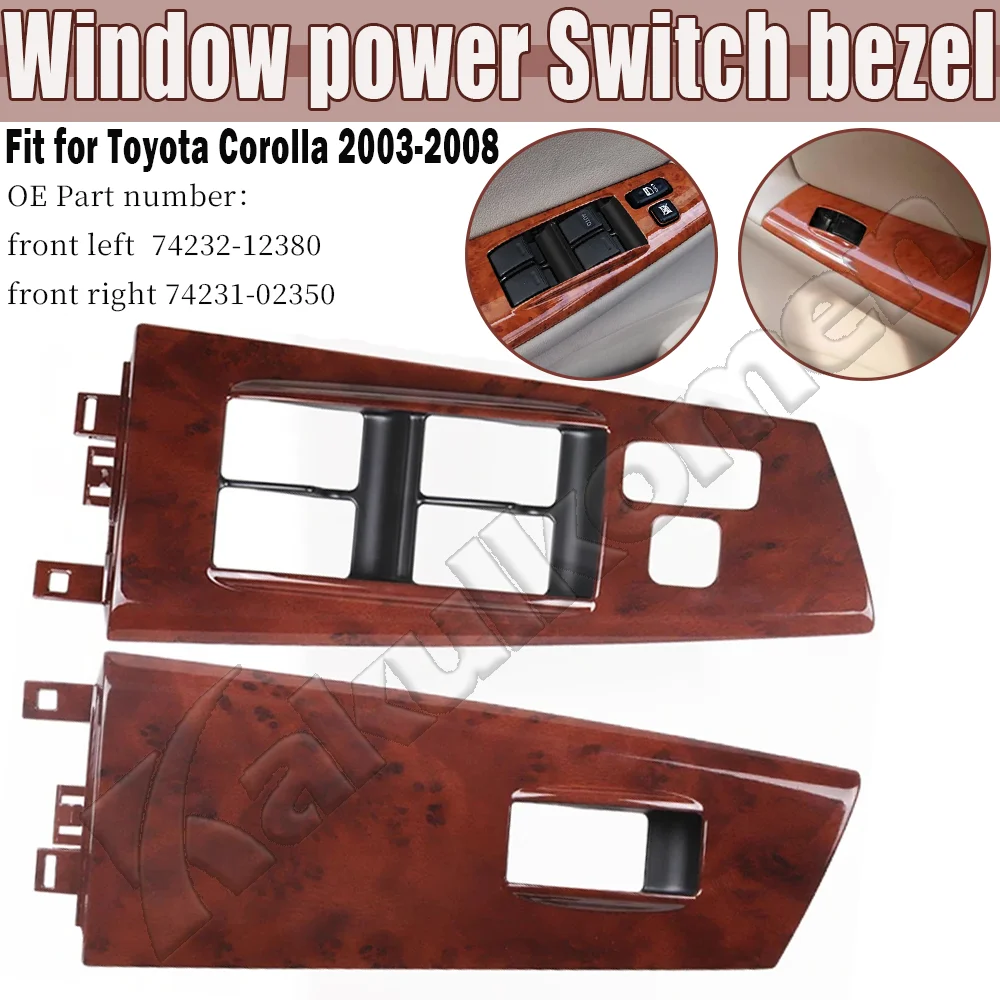 set 4 silver covers car window switch panel - Bahrain