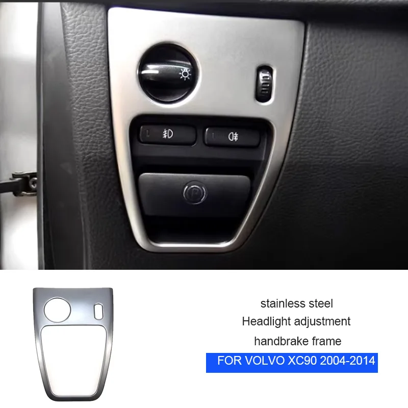 2004-2014年ボルボxc90用ステンレス製リフターパネル装飾、ヘッドライト調整、カーステッカーアクセサリー
