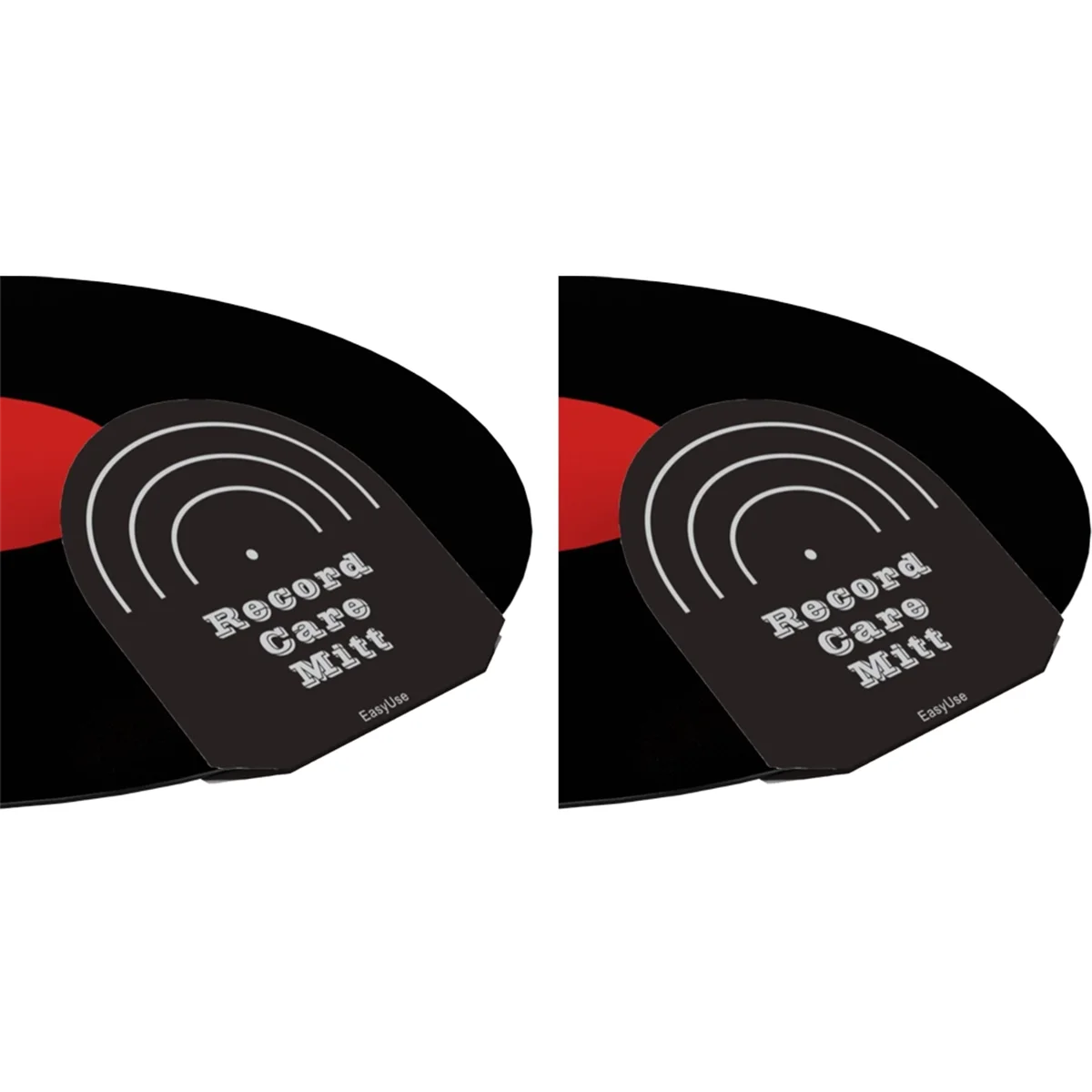 

2 шт., ручка для чистки пластинок, черный зажим для виниловых пластинок, защитная накладка для чистки дисков, без отпечатков пальцев, черный