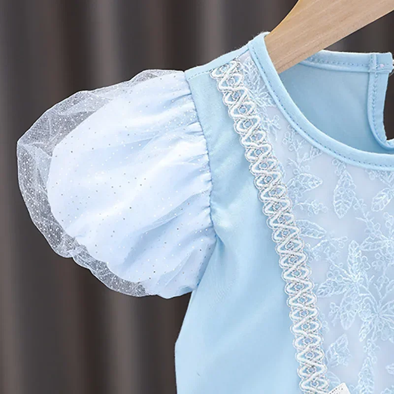 Robe tutu en maille pour enfants, costume de danse de ballet pour enfants, entrejambe ouvert, justaucorps AqLeotard, vêtements de danse de performance de ballerine