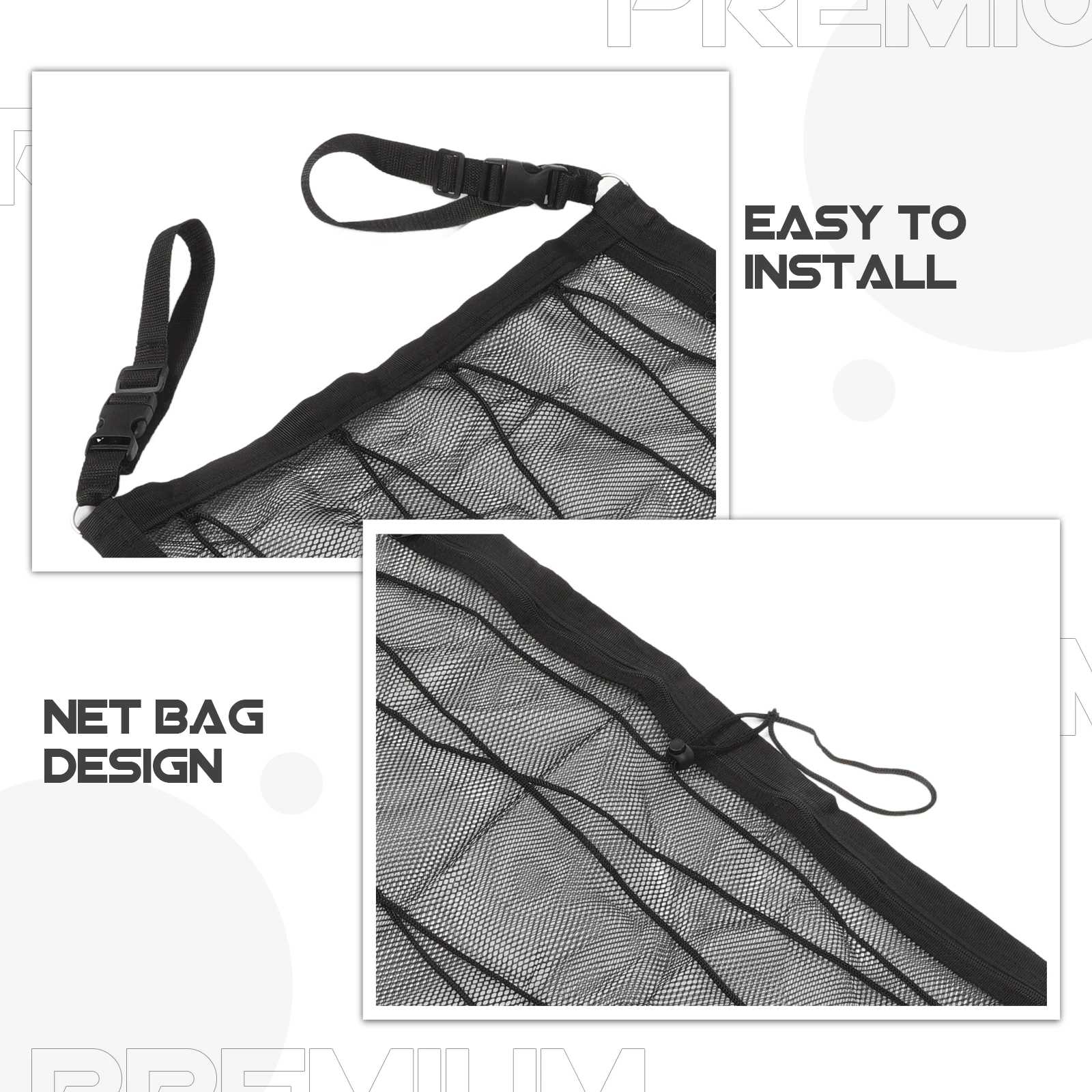 

Car Interior Roof Cargo Net Multi Functional Design for Camping Gear and Accessories Large Capacity Storage Car Camping Gear