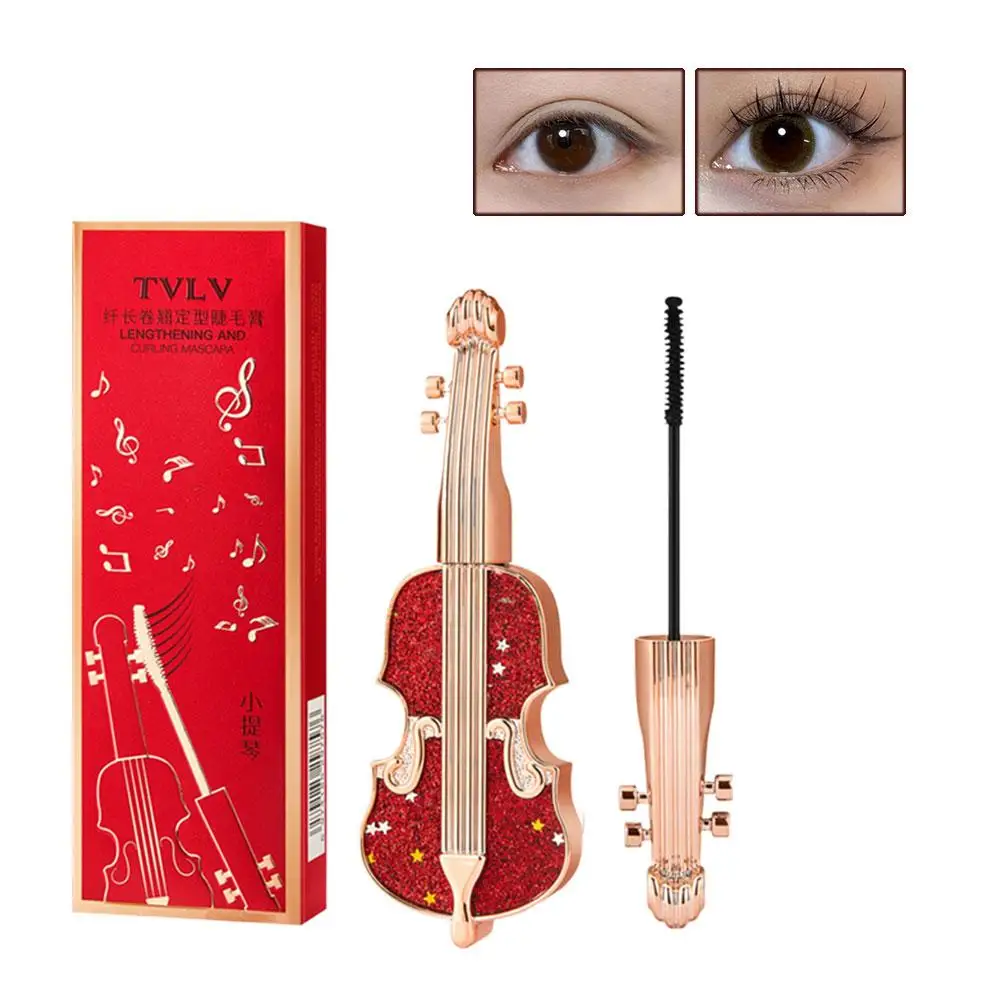 Mascara arricciacapelli per violino Mascara arricciacapelli sottile modellante Mascara impermeabile resistente al sudore Mascara delicato con testina altamente elastica