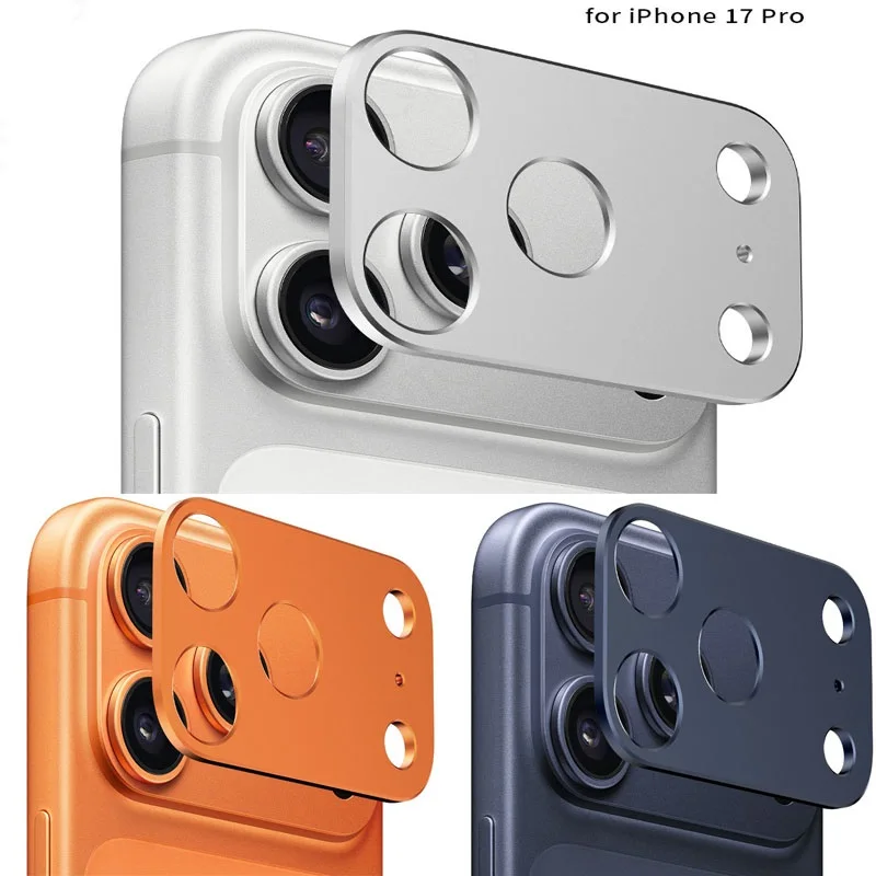 

for iPhone 17 Pro Camera Bezel Anti Scratch Metal Frame Cover Hollow Film Slim Lens Protector Black Orange Silver Cap Sticker