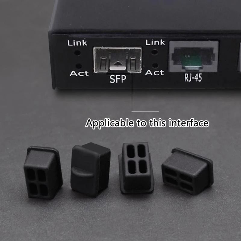 

P5EA 10Pcs SFP Optical Port Dust Stoppers Quick Install No Tools Neededs