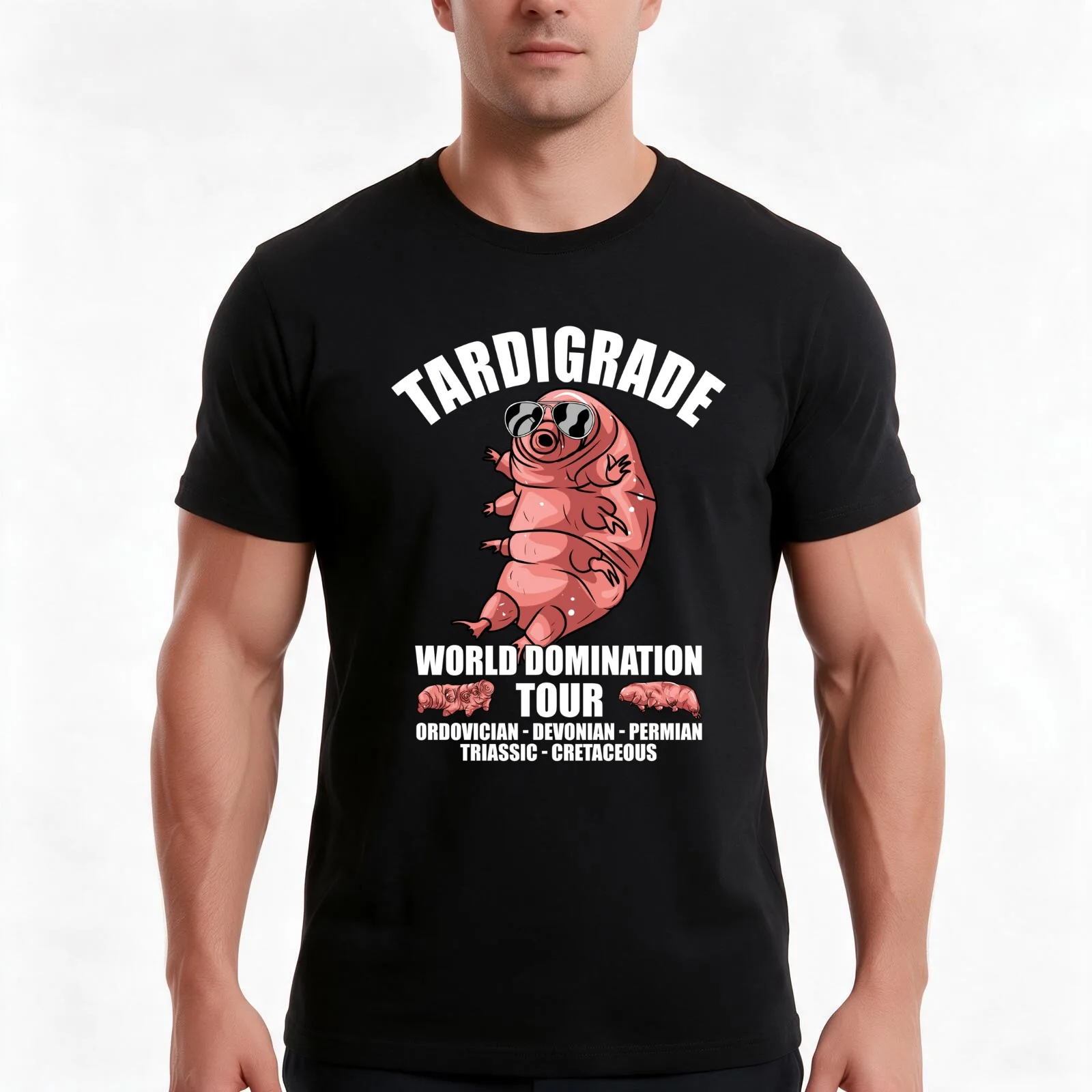 Tardigrade World Domination Tour - Funny Microbiology Gift T-Shirt, Summer Casual Cotton Tee, Oversized Streetwear Tops
