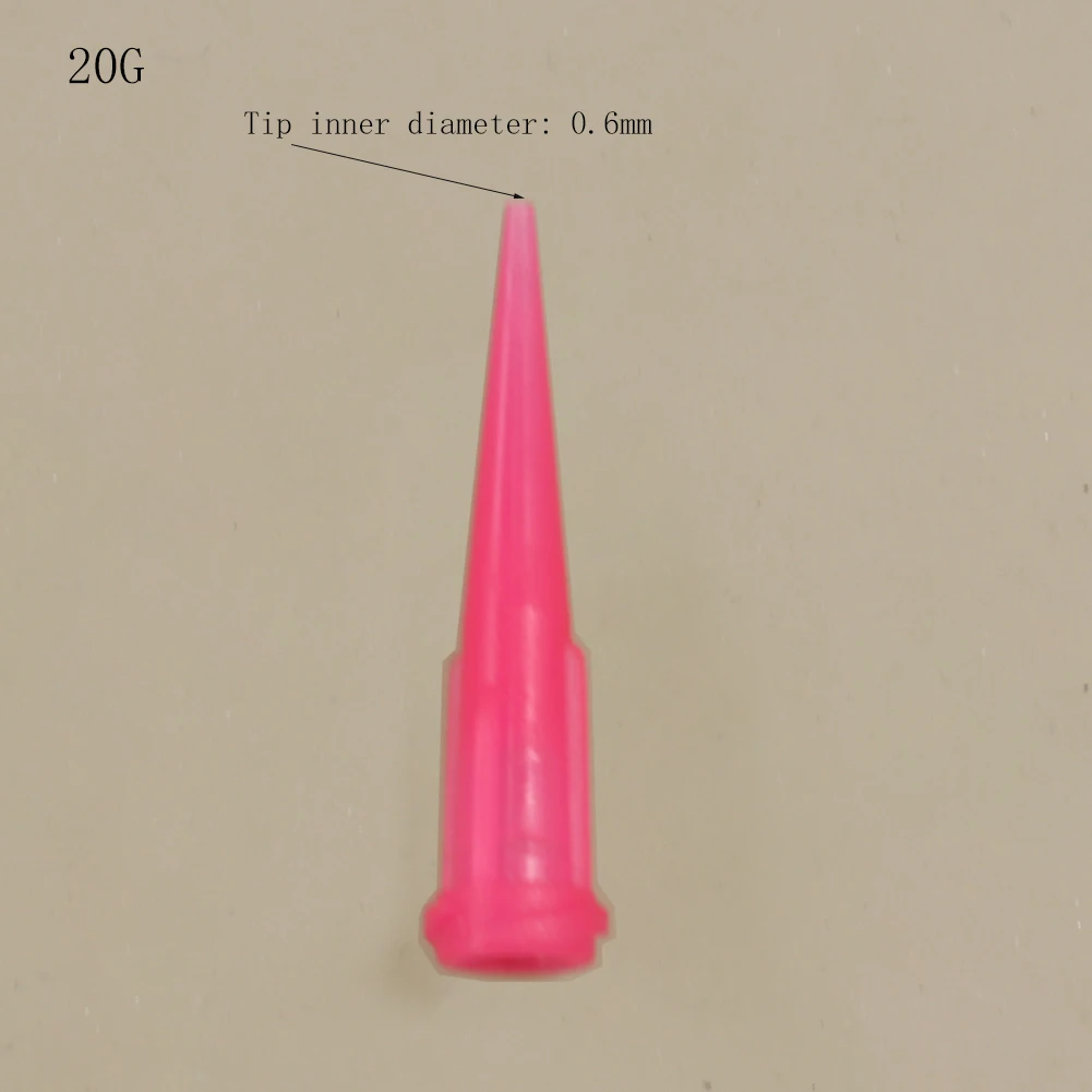 Seringue liquide de précision en plastique PP TT Luer Lock, pointes coniques, aiguille de distribution 10G 13G 14G 15G 18G 20G 21G 22G 23G 25G 25G 27G
