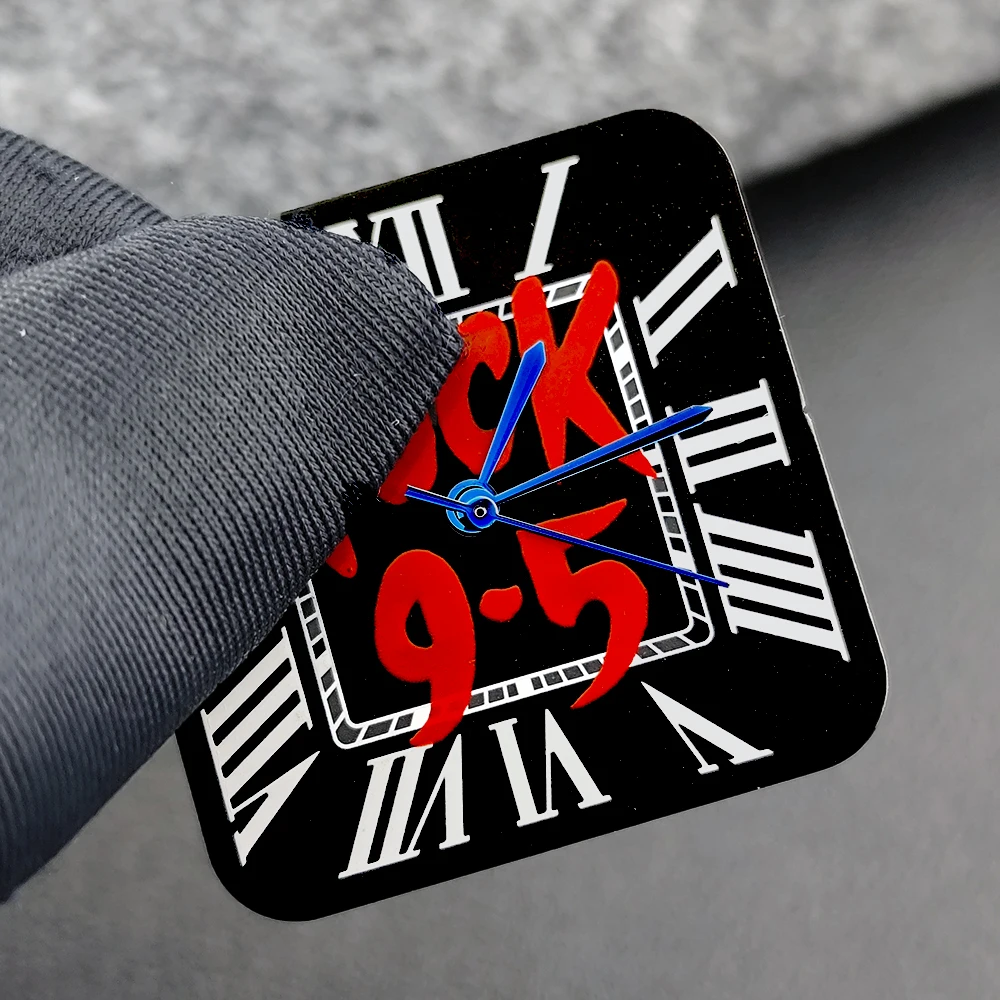 Santos NH35 مربع الطلب الوقت هو المال الطلب 9.5 شعار مخصص الطلب مناسبة ل NH35 ساعة يد تعمل بالحركة الملحقات