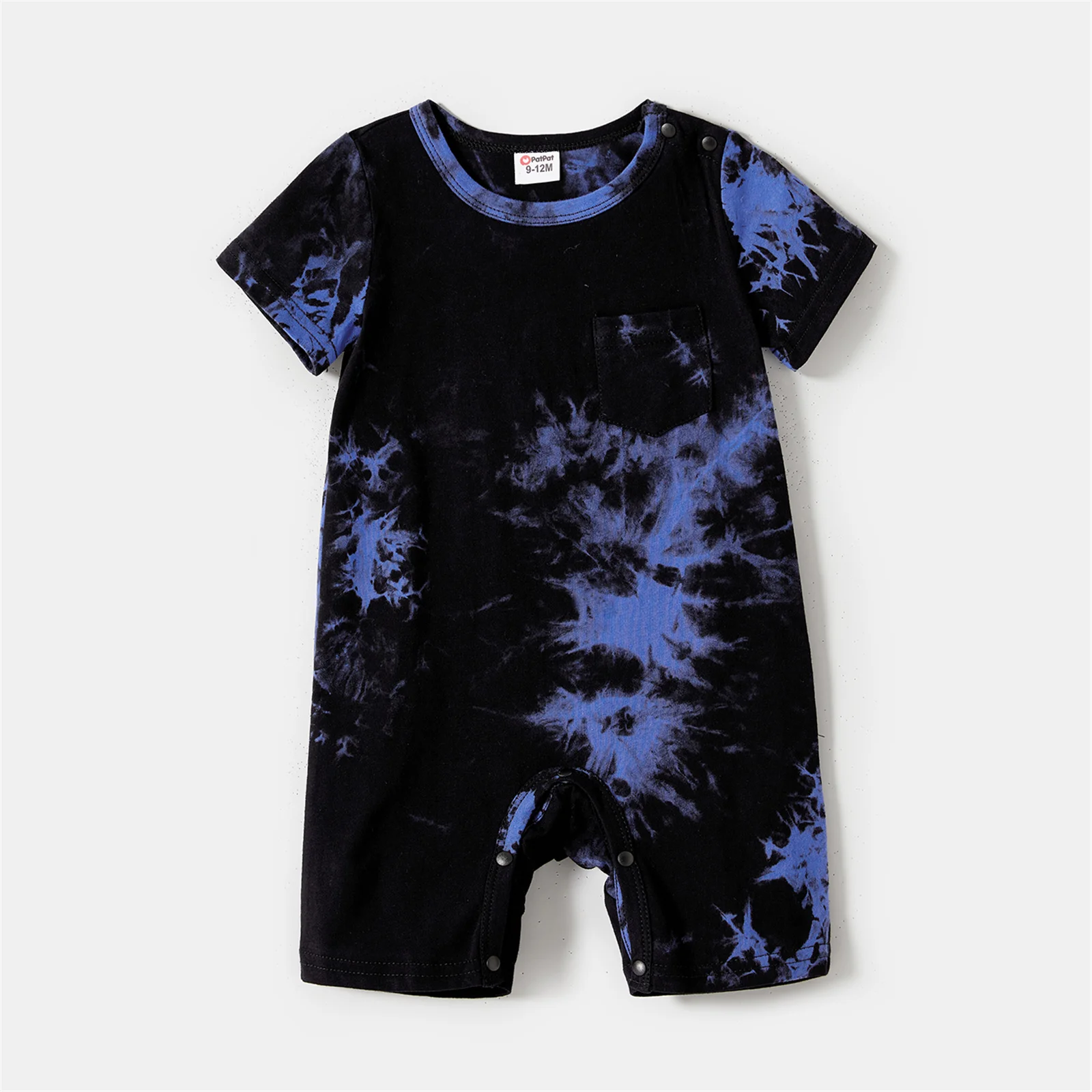 PatPat Family Matching Outfits 95% Cotton Short-sleeve Tie Dye Twist Knot Bodycon Dresses and T-shirts Sets