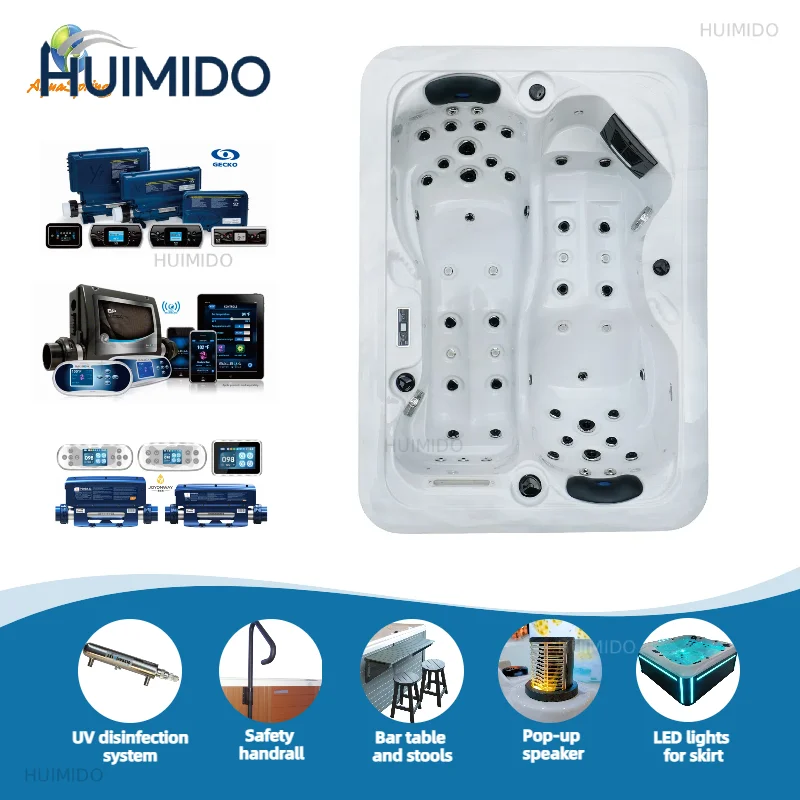 Customizable Best Small Hot Tub 1.9m Modern Spa Bath Outdoor Jacuzzi with 49 Home Garden Nozzles