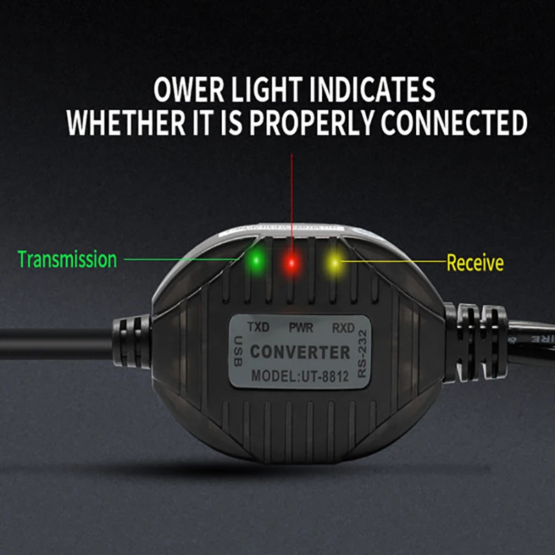 UOTEK Convertitore da USB a 2 porte RS-232 Cavo USB 2.0 di livello industriale Connettore di espansione DB9 Com Adattatore UT-8812