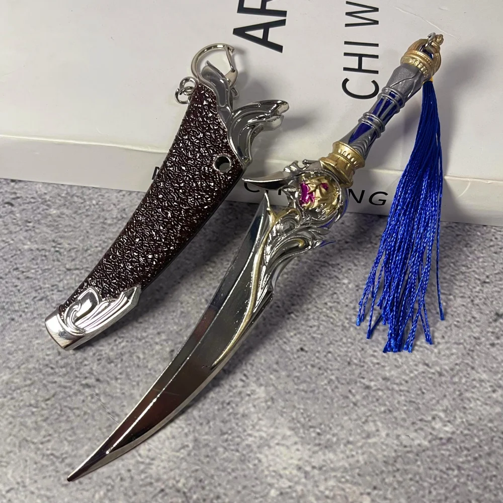 7inch Soul Land Katana Metal Sword Ninja Real Size Japanese Katana Original Samurai Sabre Spear Anime Cosplay Prop Toy Gift