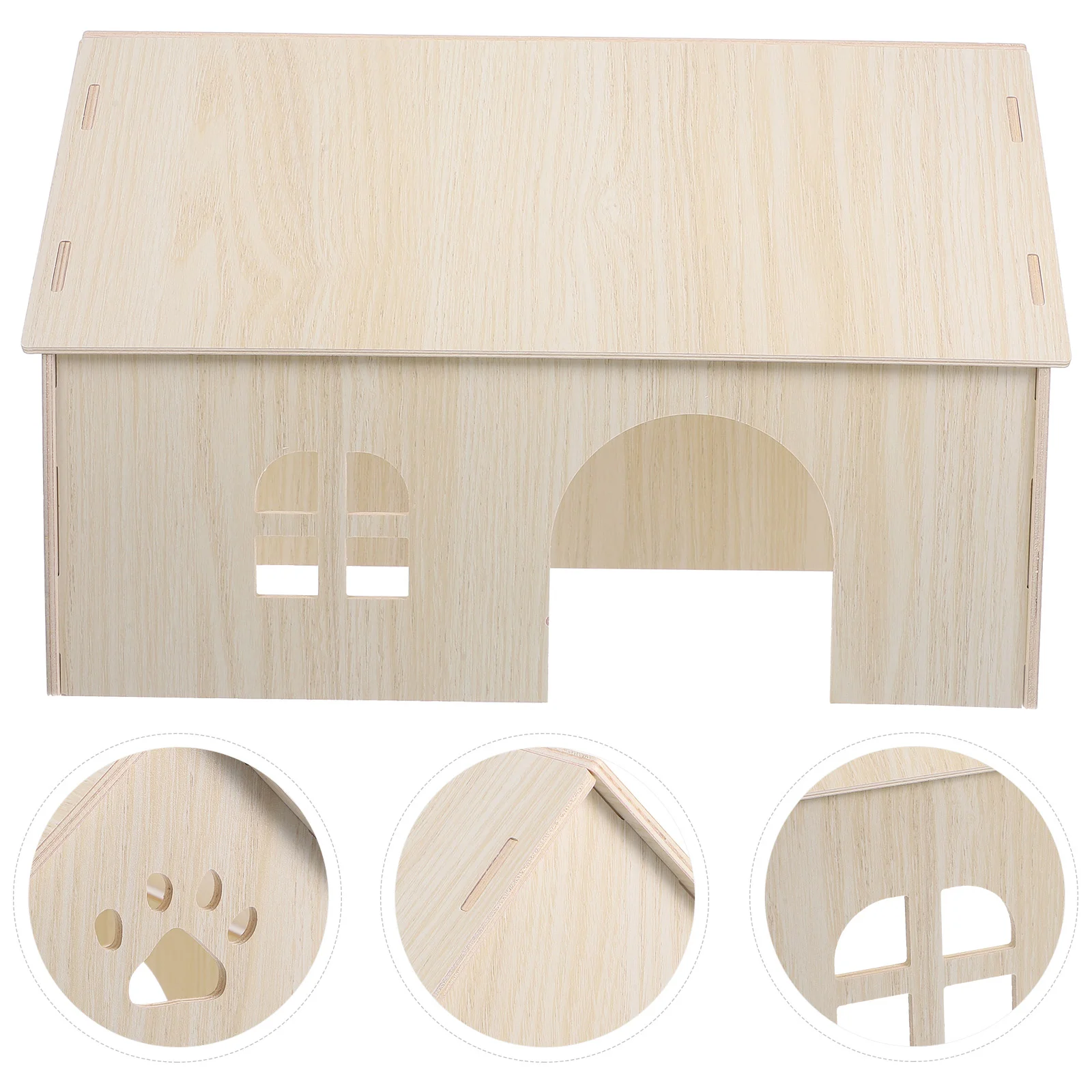 

The House Guinea Pig Maze Hamster Hut Squirrel Wooden Playground Houses Home Rat Hideout Chinchilla Toys