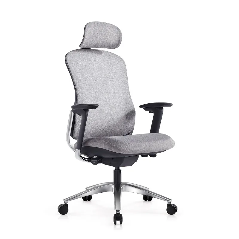 Comfortable Blue Fabric Height Adjustable Ergonomic Office Chair Aluminum Waist Support Office Chair