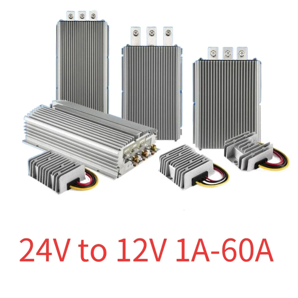 24V to 12V 1A-60A DC Converter Step Down Voltage Regulator 24 Volt to 12 Volt Buck Module Buck Regulator for Cars Solar