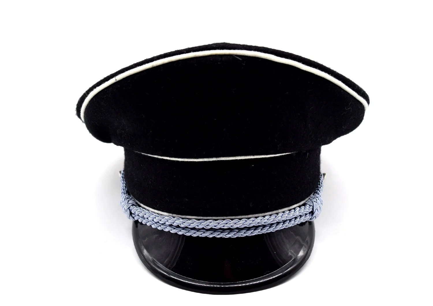 Reenactment German Elite Officer's Wool Visor Hat Sweat Ring Made Leather