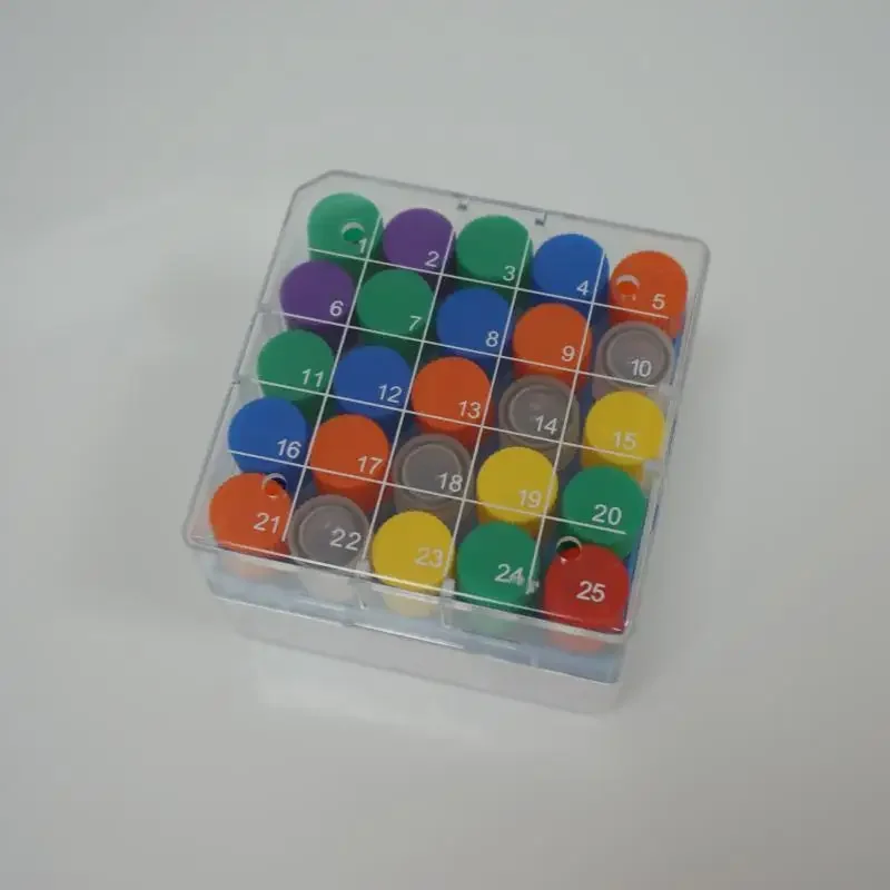 A Set of Plastic Cryopreservation Tube with Box ,1set Laboratory 36/50/81/100holes1.8ml/5ml PP Boxed Freezing Tubes