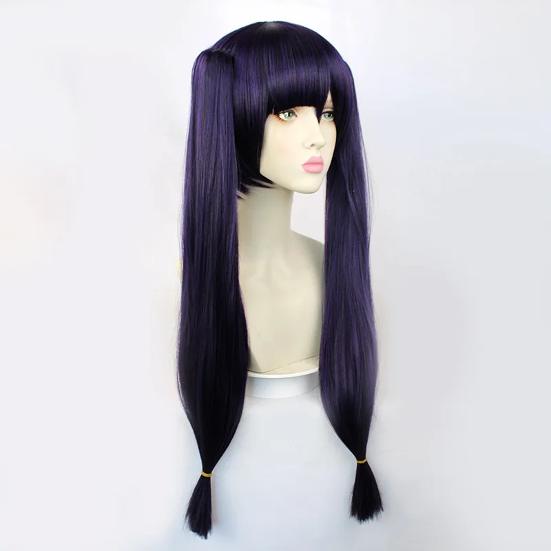 Mona peruca jogo roxo genshin impacto mona rabo de cavalo longa peruca cosplay traje resistente ao calor do cabelo sintético perucas femininas festa