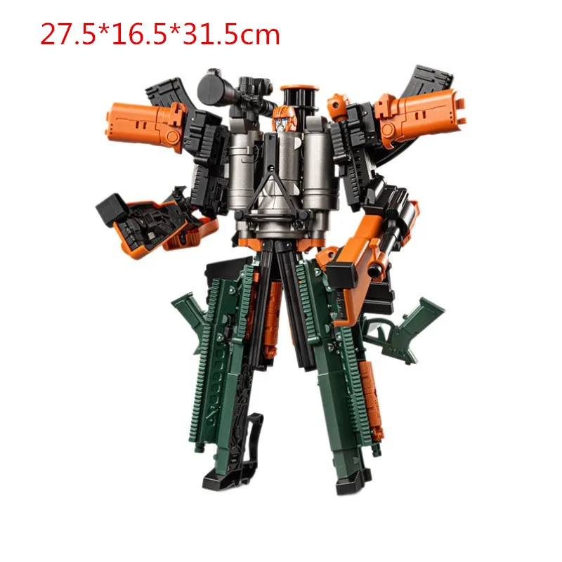 2 in 1 Deformation Robot Gatling AK47 M82A1 Gun Action Figure 3 in 1 Combine Mecha Toy For Boy Kids