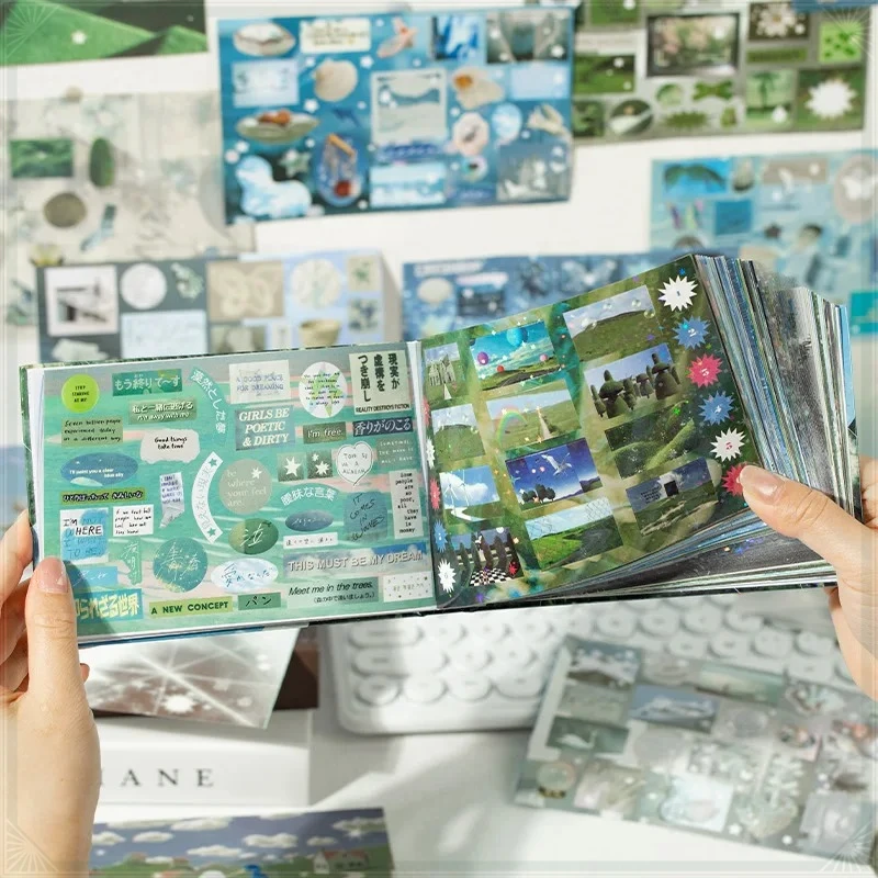 Kawaii 72 Sheets Decorative Sticker Book Journal Material Kpop Stickers Kids Gift School Stationery