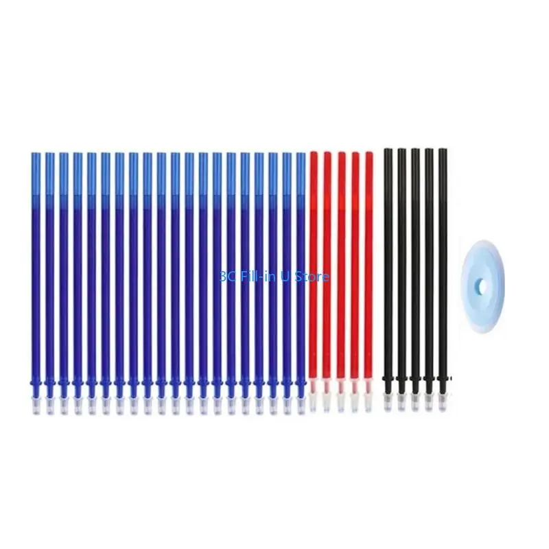 G8TA 30/45Pcs Erasable Gel Refills 0.5mm Fine Point Pen Refills Assorted Color School Office Supplies For Writing Art Project