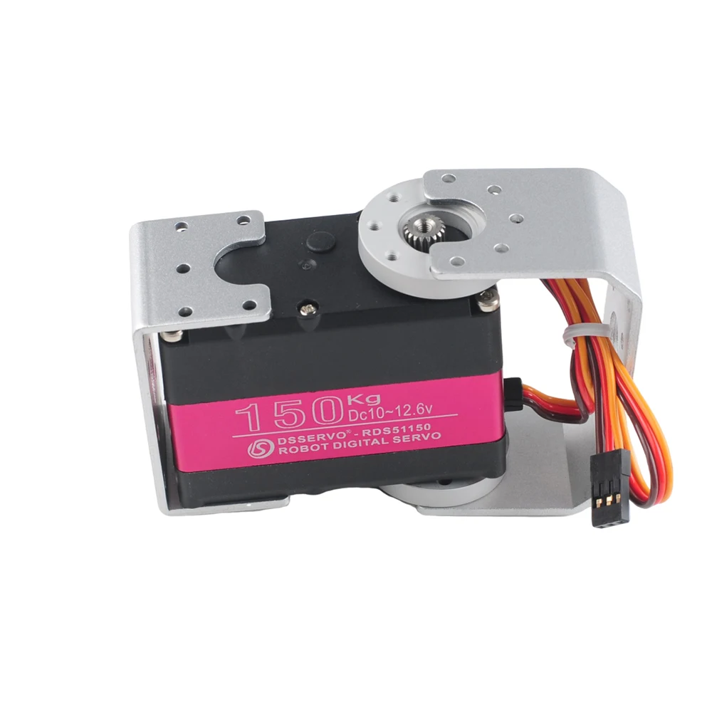 150KG Metal Gear Digital Servo RDS51150 Robotic Servo 180/270 Degree IP66 Double-Shaft with U Mounting Bracket For RC Car Toys