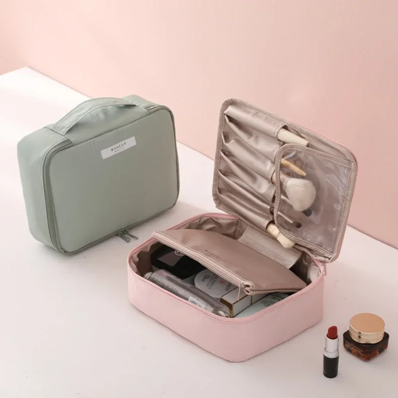 Borsa per il trucco da viaggio borsa per cosmetici da donna custodia per Organizer impermeabile borsa per cosmetici portatile di grande capacità