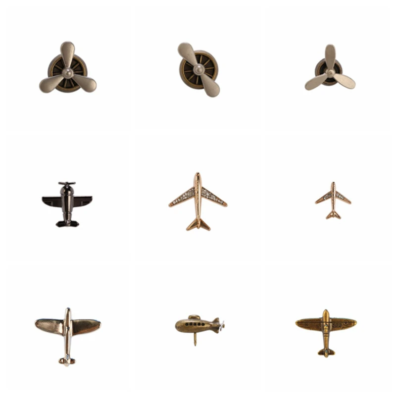 

Retro Airplane Brooches Mini Metal Crystal Lapel Pin Shirt Suit Collar Pins Neutral Badge Fashion Jewelry Brooches Accessories