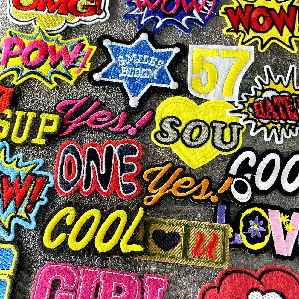 Cool Yes Iron on Patches Clothe Embroidery Applique Sewing Supplies Decorative Handmade Badges Patch for Clothing Sticker