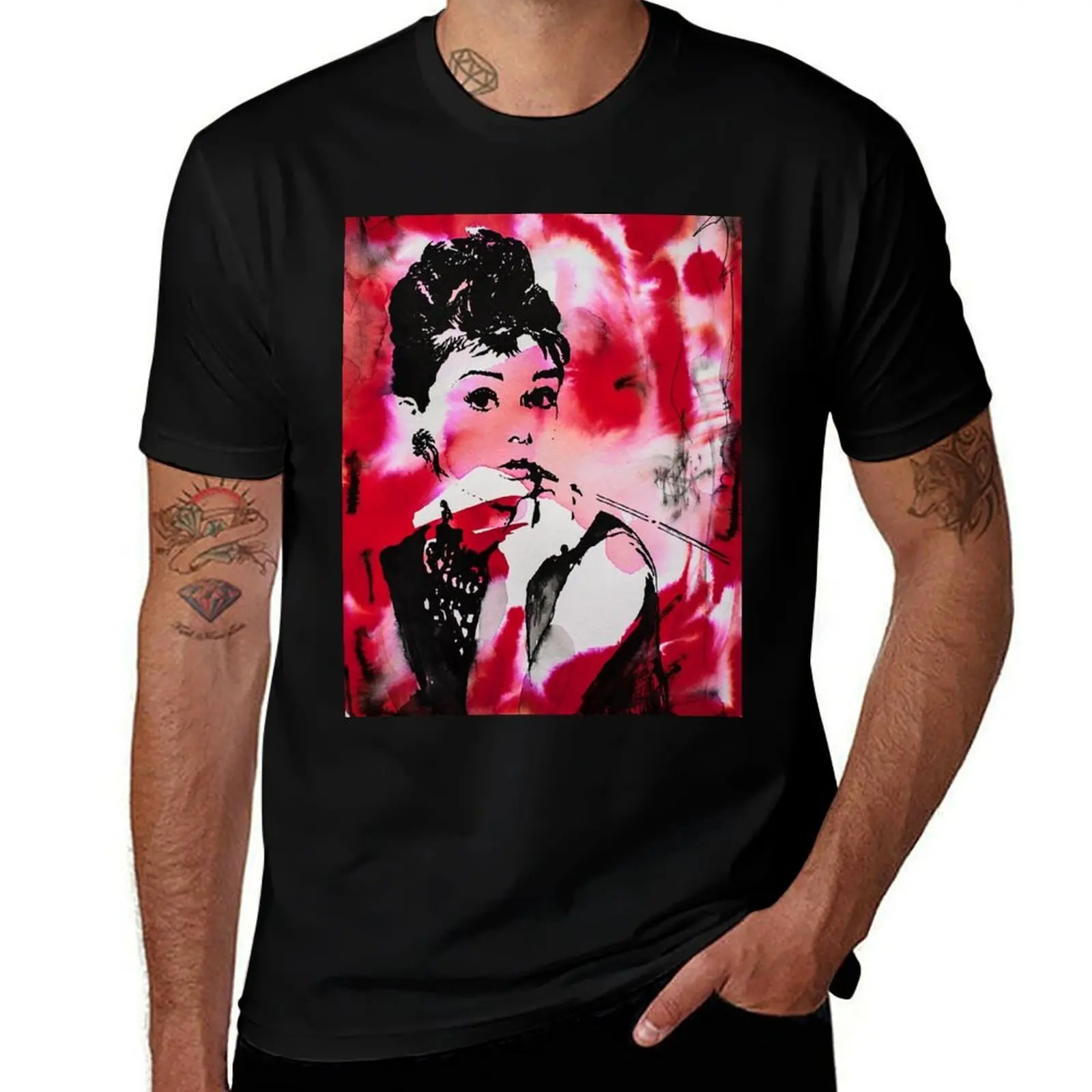 Audrey Hepburn T-Shirt Running Performance Short Sleeve Tee T-Shirt