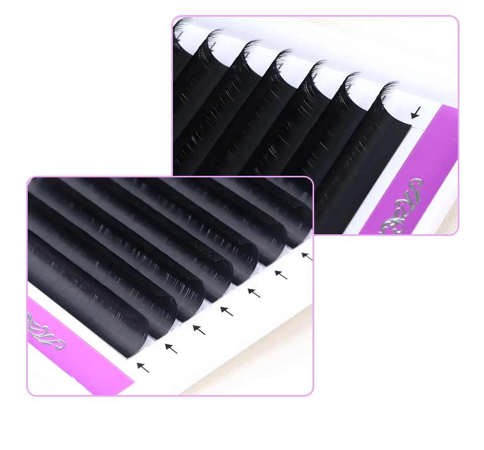 AGUUD Neue 2. klassische Wimpernverlängerung, individuelle Korea-PBT-Wimpern aus mattschwarzem, dunklem Kunstnerz, russisches Volumen, Kaschmir – Detail 15